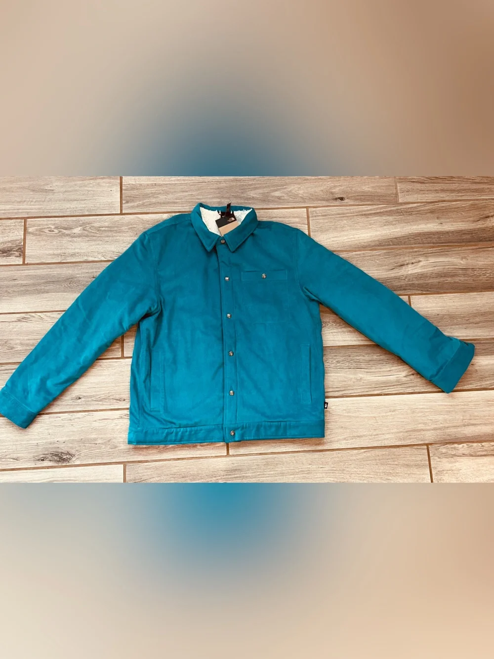 The North Face Men’s Junction Fleece-Lined Corduroy Shirt Jacket Digital Steel L